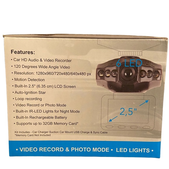 Dash Cam HD E Link brand. BNIB. Box sealed - Picture 2 of 7